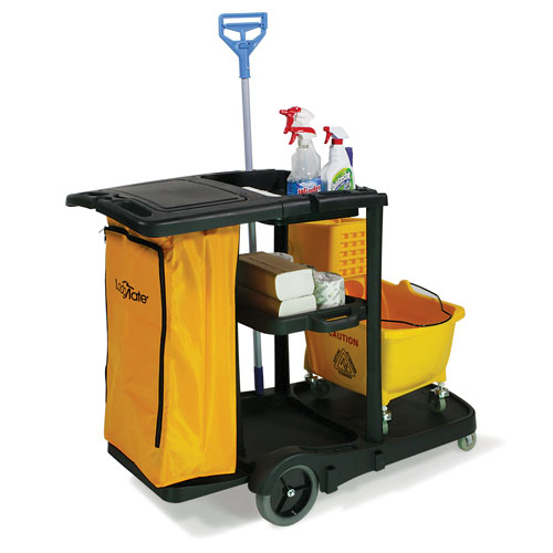 Alpine Industries Janitorial Cleaning Cart, 36-Quart Mop Bucket and Caution  Wet Floor Sign Kit in the Janitorial Carts department at