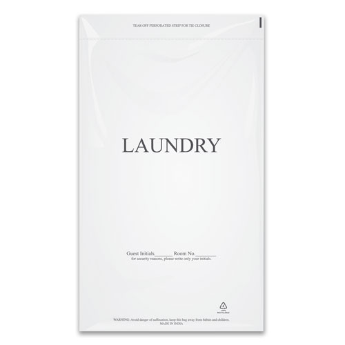 Plastic Laundry Bags with Tear Top, Hotel Laundry Bags