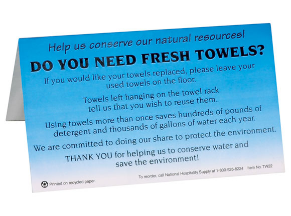 Fresh Towel Sign
