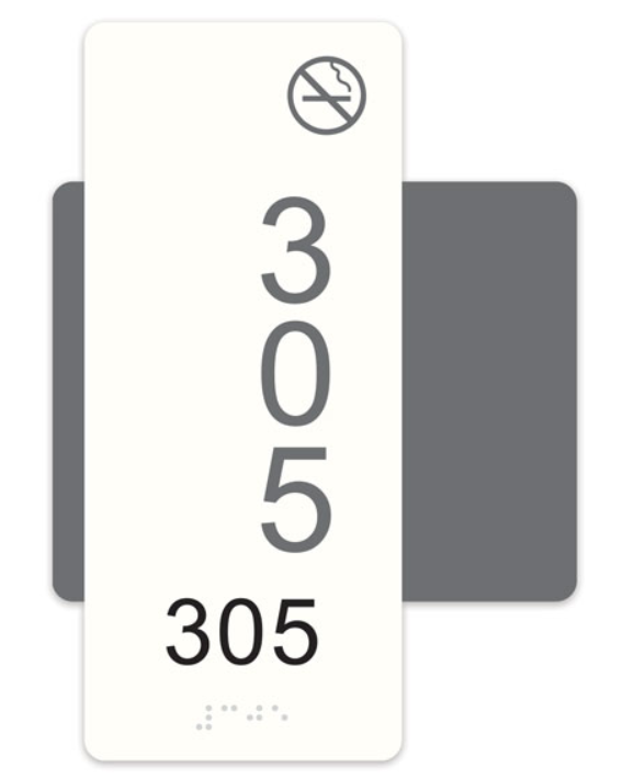 HighRise ADA Braille Room Number Sign