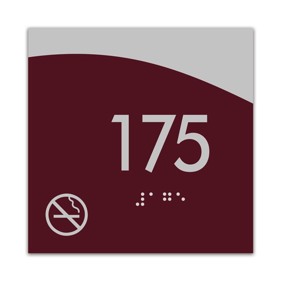 Horizon ADA Braille Room Number Sign